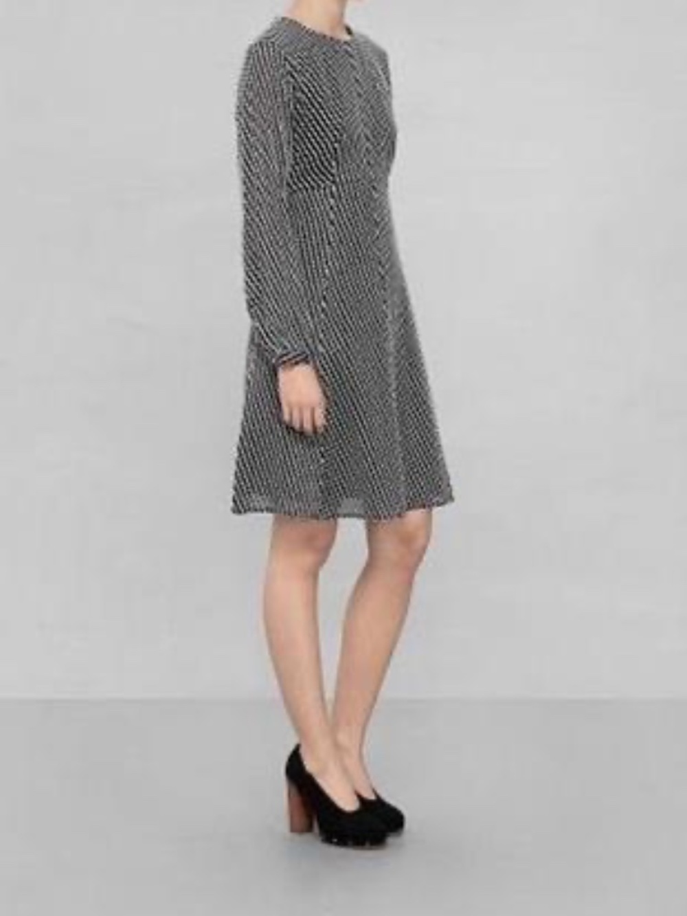 & Other Stories Black Dress With Silver Embellishments